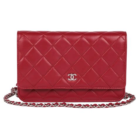 pochette rosso chanel on line|Chanel wallet on chain.